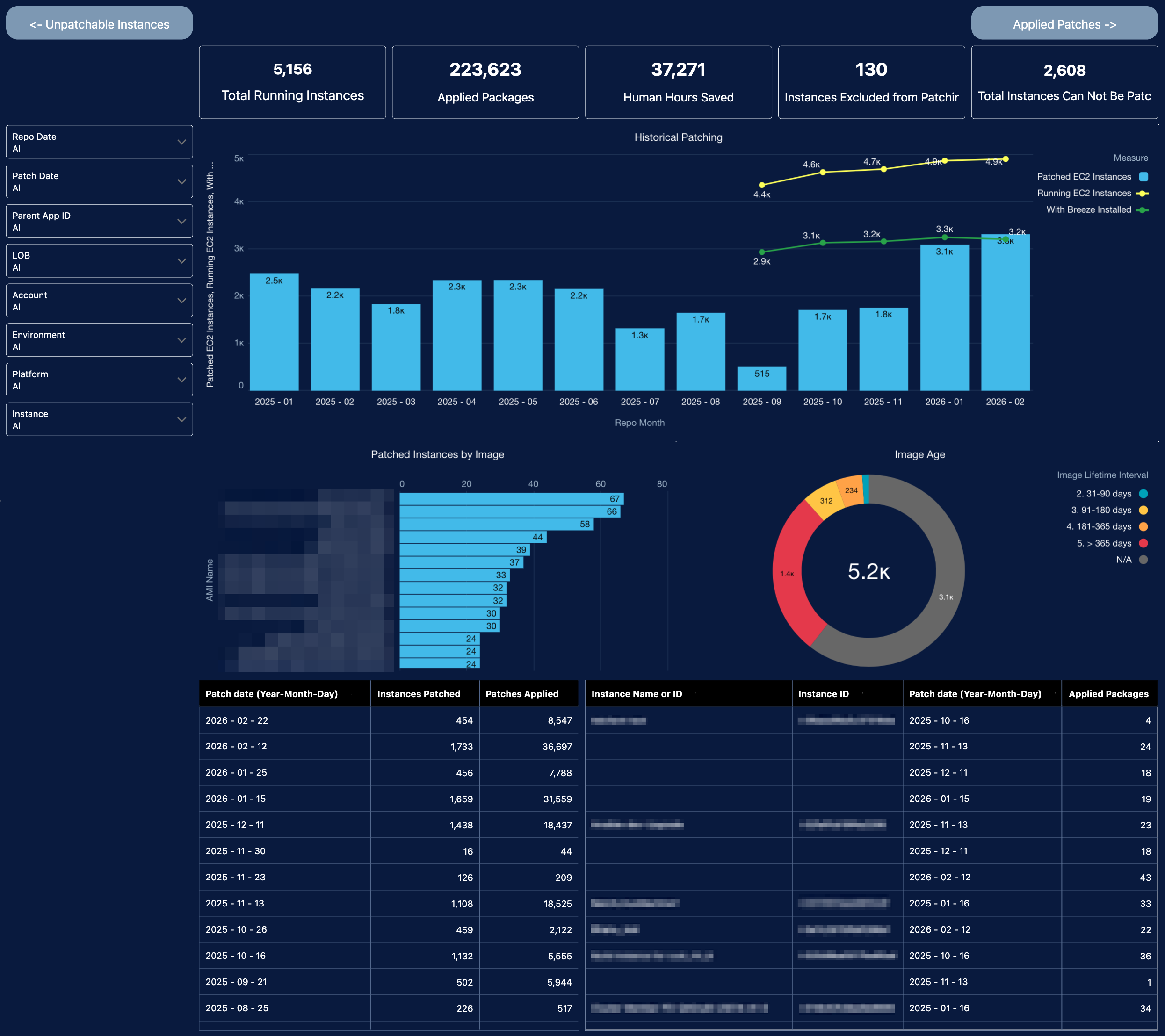 Historical Patching Dashboard